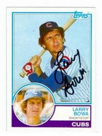 Larry Bowa Autographed Baseball Card Chicago Cubs