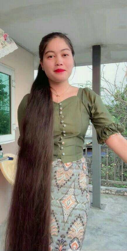 Pin By Ronald Victor Mambu On Shwe Myanmar Gigi Girl Long Hair