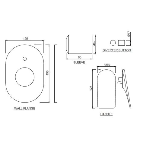 Laguna Hi Flow In Wall Diverter Exposed Part Jaquar Uae