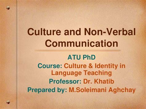 PDF Culture And Non Verbal Communication DOKUMEN TIPS