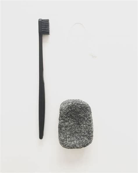 Charcoal toothbrush and sponge