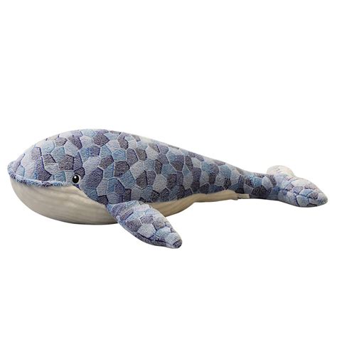 Giant Humpback Whale Plush, Large Blue Whale Stuffed Animals, Fluffy ...