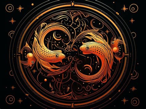 Premium AI Image | illustration of piscis zodiac sign