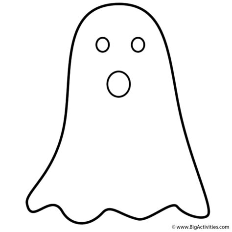 Simple Ghost - Coloring Page (Halloween)