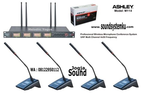 Mic Wireless Meja Ashley 4 Mic Grosir Audio Perlengkapan Sound System