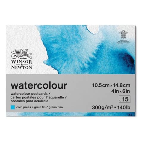 Bloc Cartes Postales Coton Watercolour Winsor Newton X G