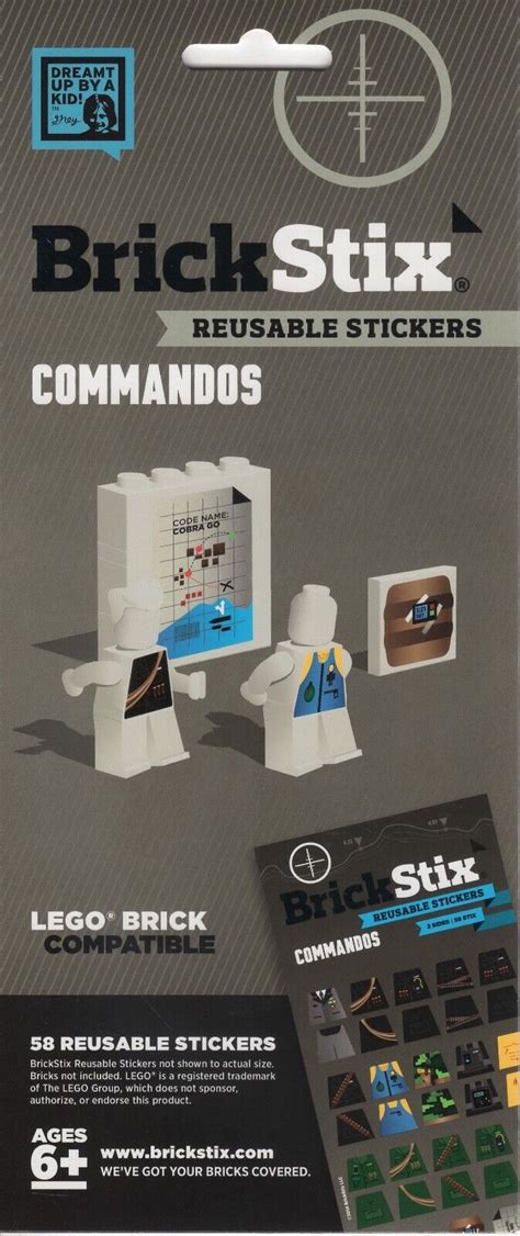 Brick Stix Reusable Stickers Commandos For Plastic Connecting Bricks Ebay