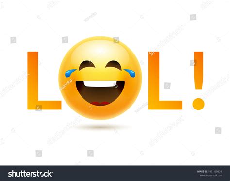 Lol Emoji Icon Smile Face Emoticon Stock Vector (Royalty Free) 1451860934