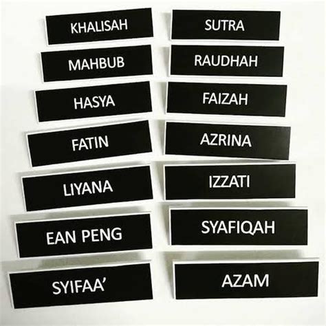 Papan Nama Dada Name Tag Hitam Putih Lazada Indonesia