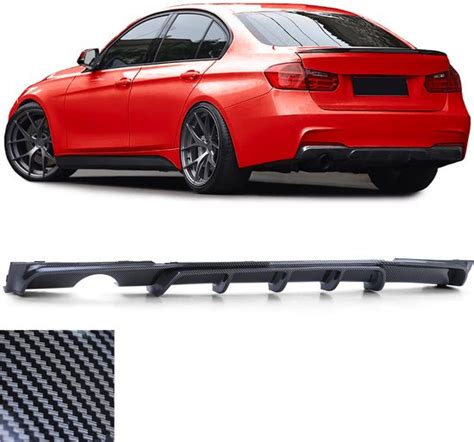 BMW Série 3 F30 M Pack Diffuseur de pare chocs arrière Look carbone