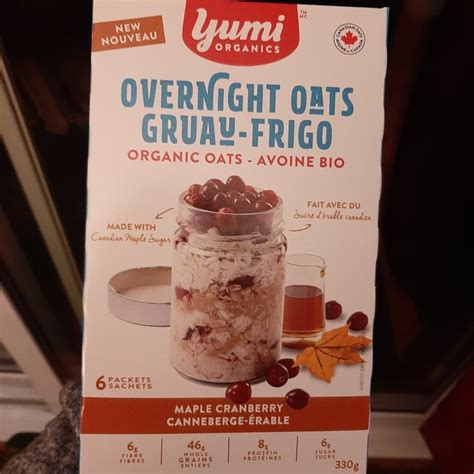 Yumi Organics Maple Cranberry Overnight Oats Review Abillion