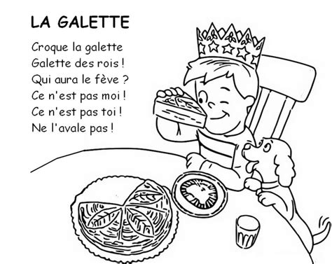 Coloriage Comptines Galette Des Rois La Galette 2