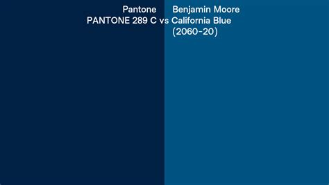 Pantone C Vs Benjamin Moore California Blue Side By Side