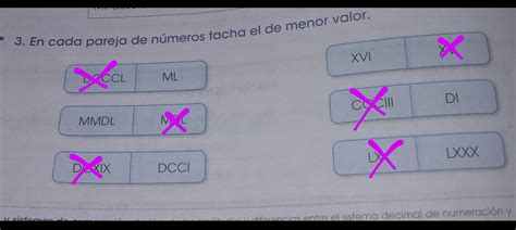 en cada pareja de números tacha el de menor valor ayudas si no saben no