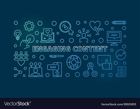 Engaging Content Colorful Linear Horizontal Vector Image