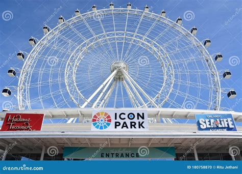 The Wheel at ICON Park in Orlando, Florida Editorial Image - Image of states, vacation: 180758870