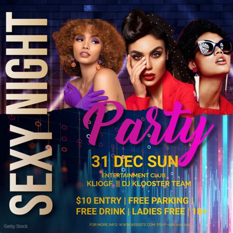 Sexy Ladies Night Party Flyers Template Postermywall