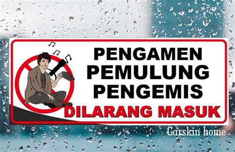 Stiker Pengamen Pengemis Pemulung Dilarang Masuk Lazada Indonesia