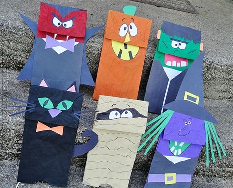 Halloween Craft: Paper Bag Puppets - Crafts by Amanda