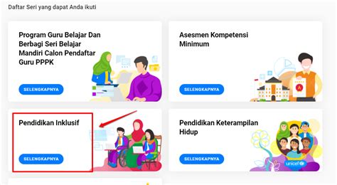 Tata Cara Login Dan Daftar Panduan Guru Belajar Seri Inklusif