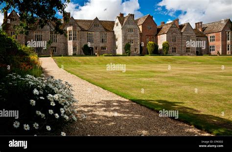 Lawn And Garden Of An English Tudor Country Manor In Berkshire England