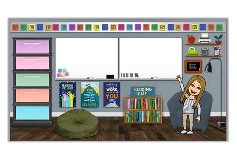 Bitmoji Classroom Template Gray Etsy