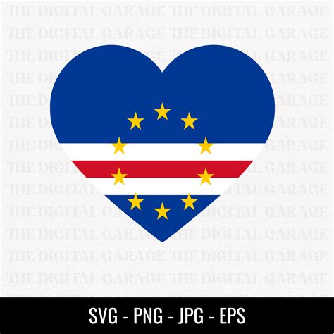 Cape Verde Flag SVG PNG, Love Cape Verde, Cape Verde Svg, Cape Verde ...