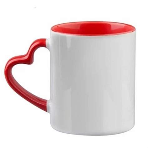 Plain Ceramic Heart Shape Mug For Ting Capacity 330 Ml At Rs 55