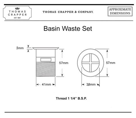 BASIN WASTE SET From Thomas Crapper Co Ltd