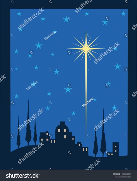 Shining Star Bethlehem Stock Vector Royalty Free 1233590194