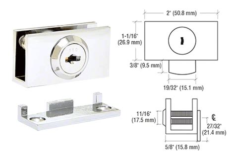 Türschloss für Glastüren bis 10 mm Glas