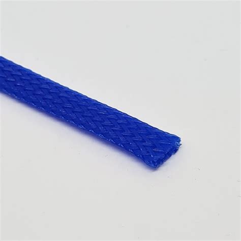 Expandable Braided Cable Sleeving 1m Blue 6mm