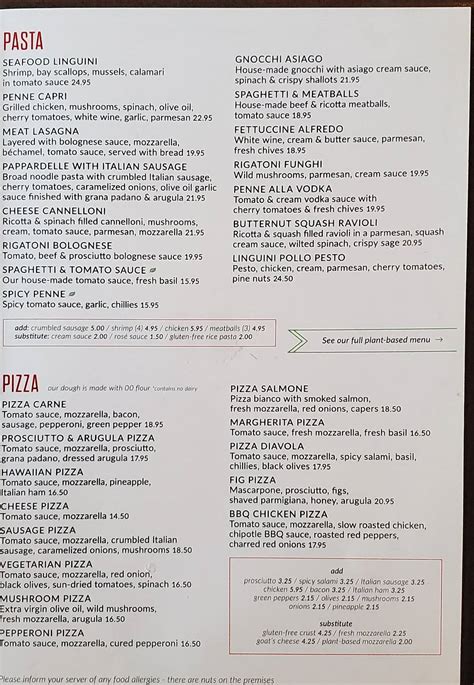 Menu At Il Fornello St Catharines Restaurant St Catharines