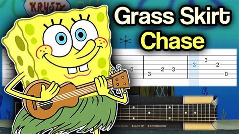 Spongebob Grass Skirt Chase Guitar Tutorial Tab Youtube