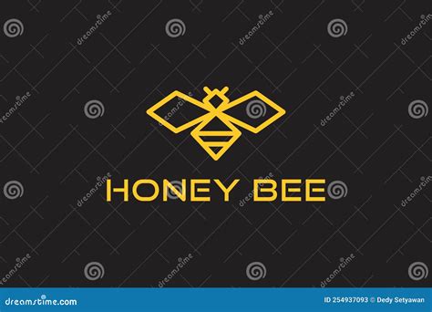 Logotipo Moderno De La Abeja Ilustración del Vector Ilustración de