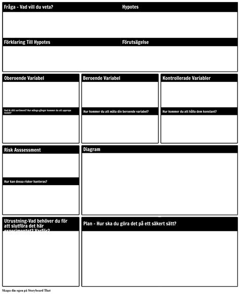 Högre Experimental Design Sheet Storyboard Por Sv Examples