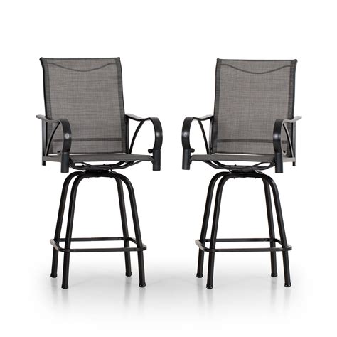 Best Choice Products Set Of 2 Woven Wicker Swivel Barstools Patio Bar