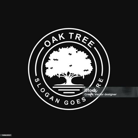 Oak Tree Symbol Design Vector Stock Illustration - Download Image Now ...