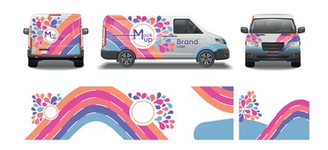 Branded Van Design Set 21850582 Vector Art At Vecteezy