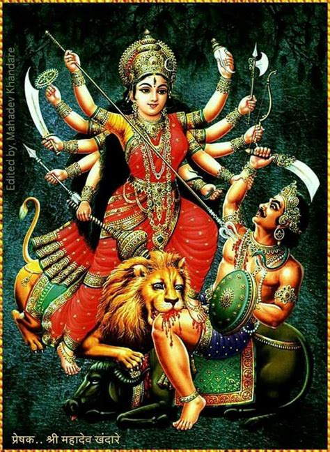 Pin By Ruk Ruechai On God Goddess Artwork Durga Painting Goddess