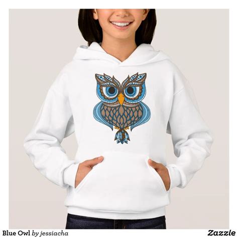 Blue Owl Hoodie Owl Hoodie Hoodies Blue Owl