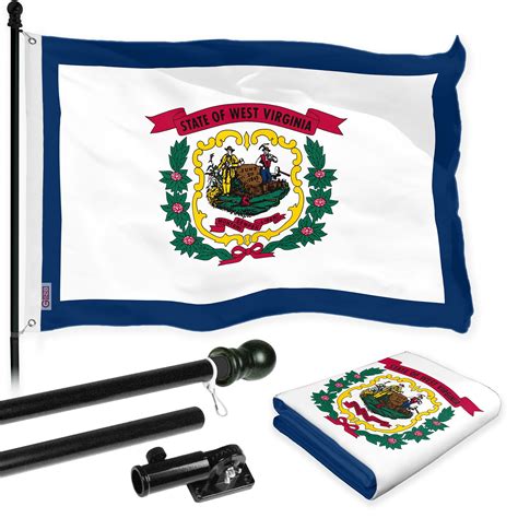 G Combo Pack Ft Tangle Free Spinning Flagpole Black West