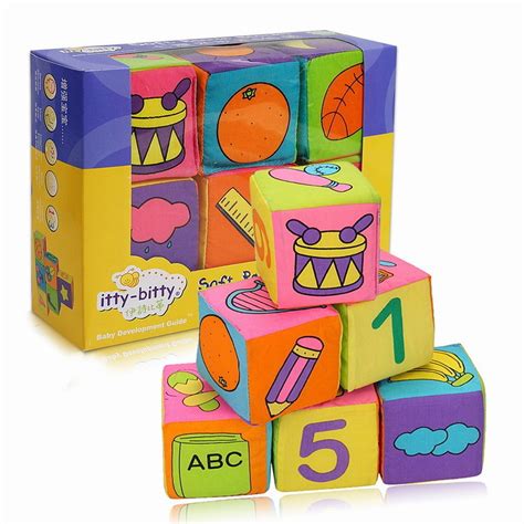 Cubes Toys For Children Baby 6pcslot Baby Kids Cloth Building Blocks