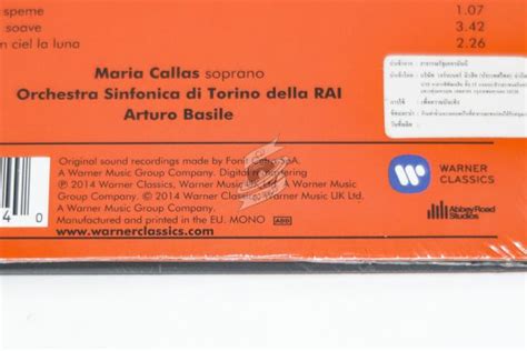 Maria Meneghini Callas Orchestra Sinfonica Di Torino Della RAI Arturo