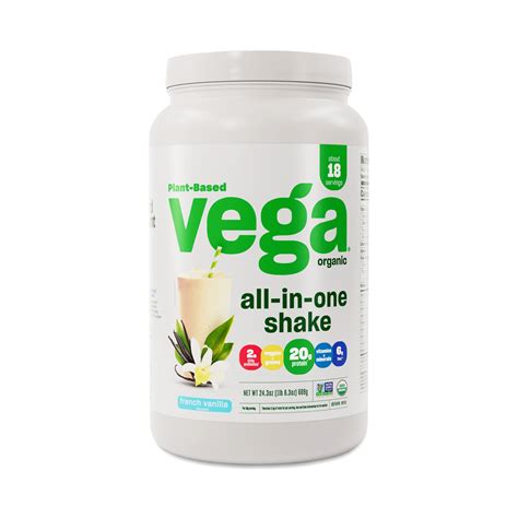 Vega Organic All In One Shake Protein Powder French Vanilla Thrive