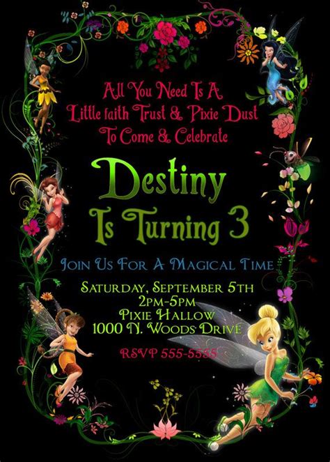 Tinkerbell Party Invitations