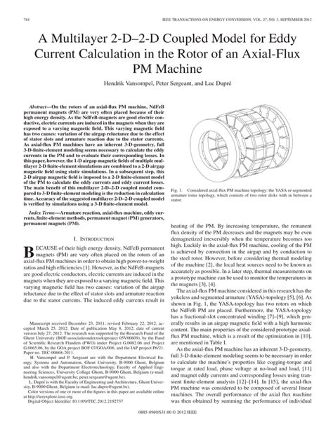 A Multilayer 2 D 2 D Coupled Model For Eddy Current Calculation In