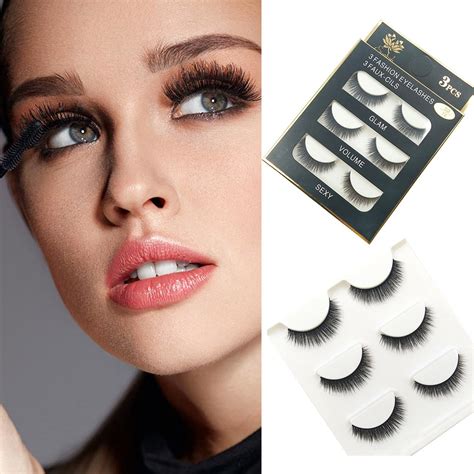 Mink Lashes 3d Mink Eyelashes Natural False Eyelashes 1 Pair Handmade Fake Eye