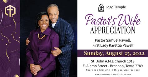 Church Pastor S Wife Appreciation Day Banner Template Postermywall