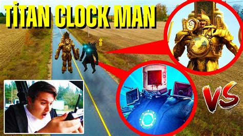 TİTAN CLOCK MAN VS TİTAN CAMERA MAN KAVGA EDERKEN DRONE KAMERALARINA